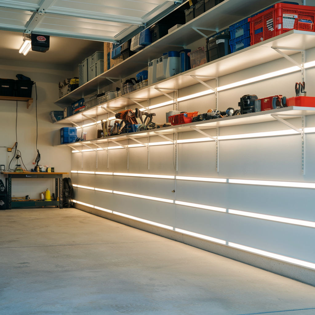 LED Strip Lights Under Shelves