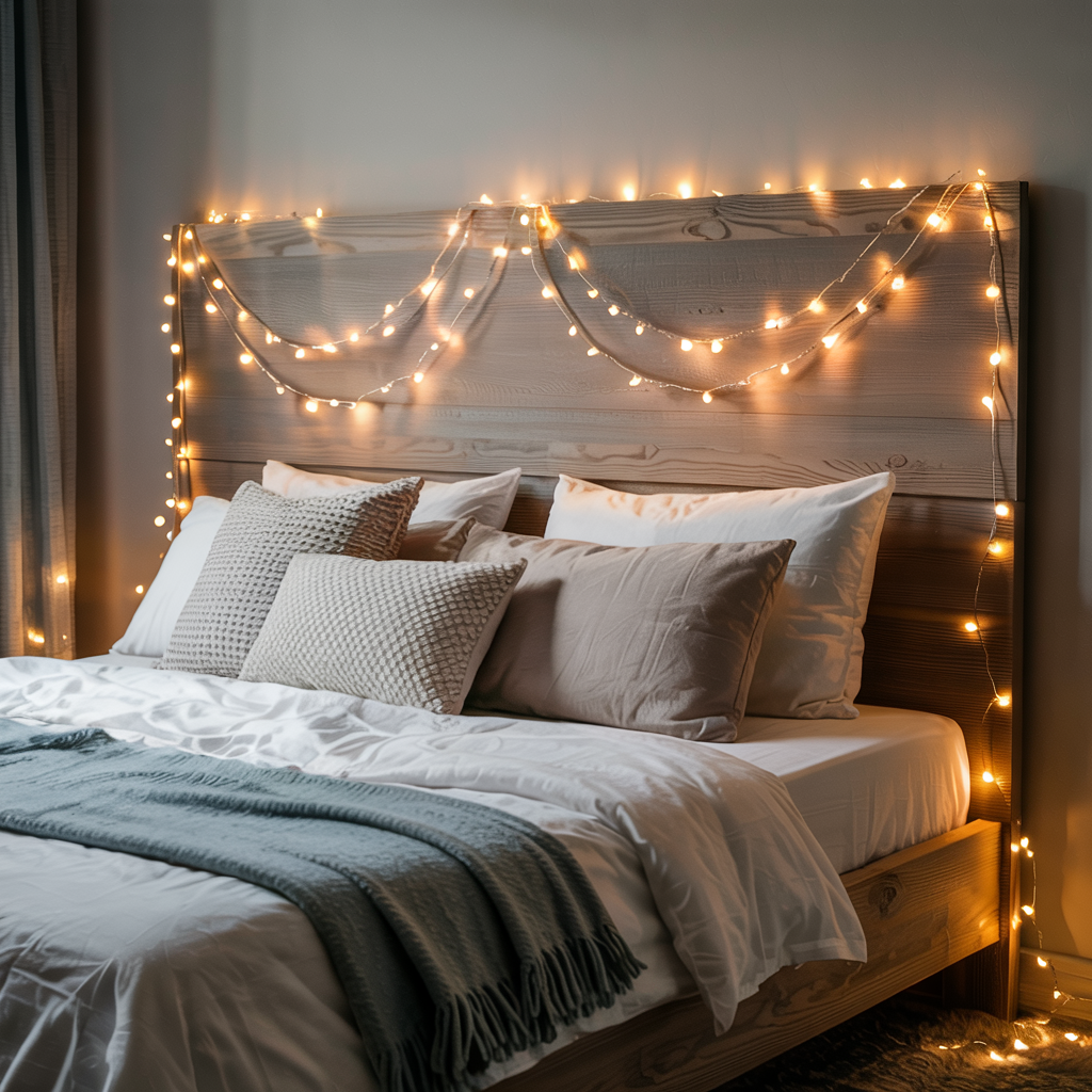 Fairy Light Headboard