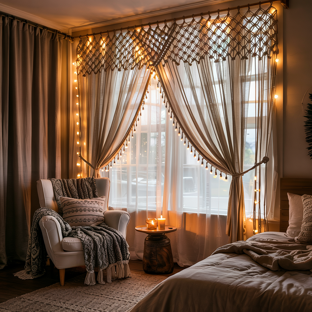 Boho Macrame & Lights