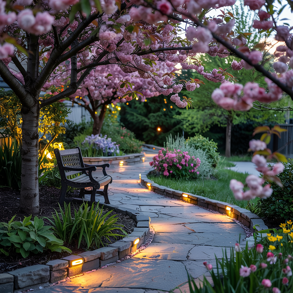 Outdoor Garden Glow with LED Path Lights