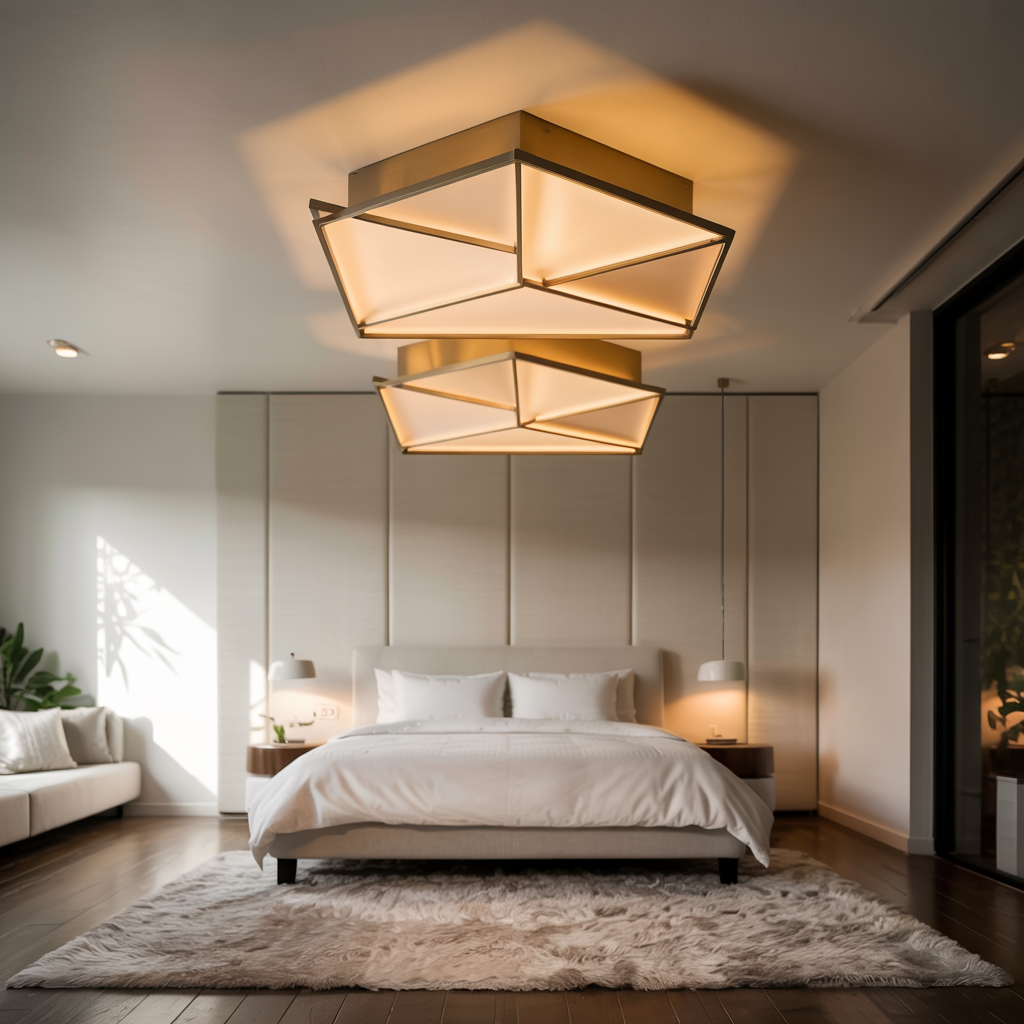 Geometric Flush Mounts: Bold and Balanced