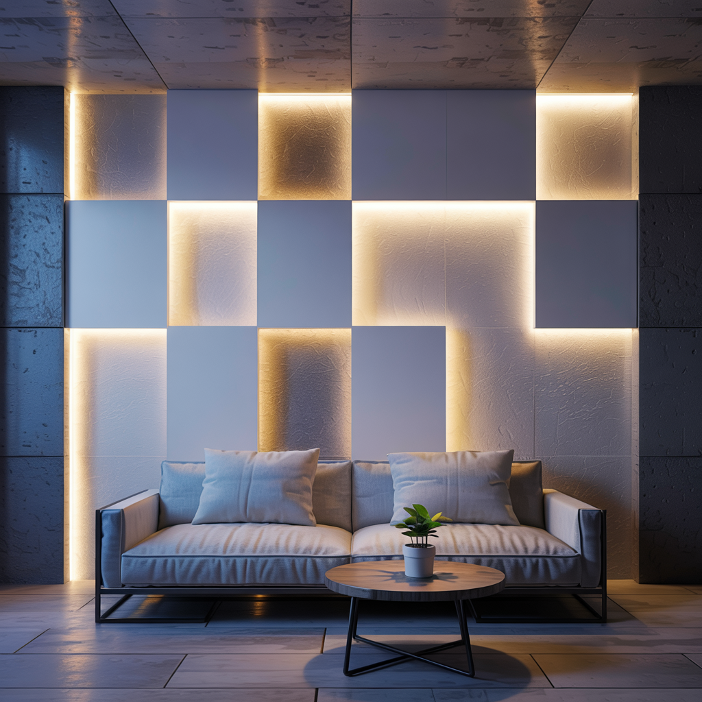 Accent Wall Lighting with LED Panels