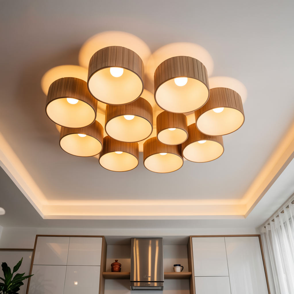 Wooden Ceiling Lights for Warmth