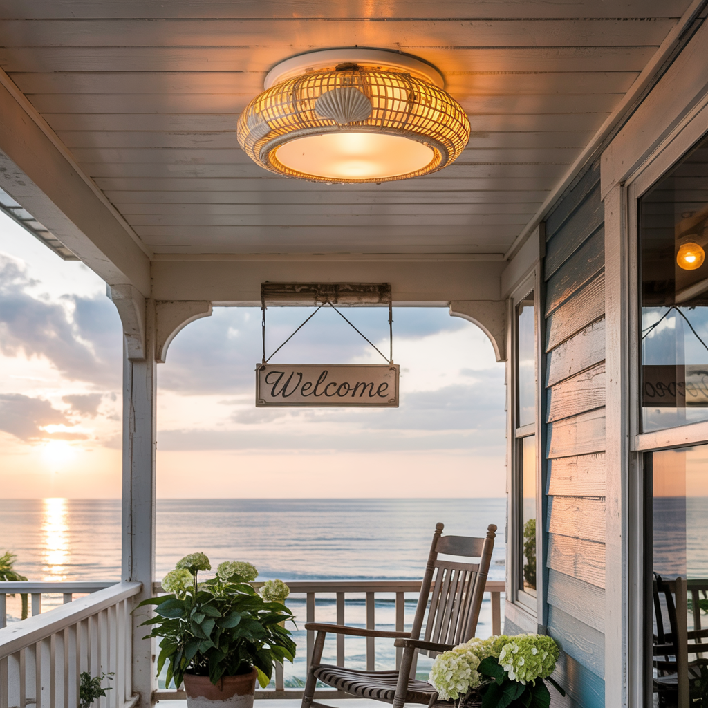 Coastal-Inspired Flush Mounts