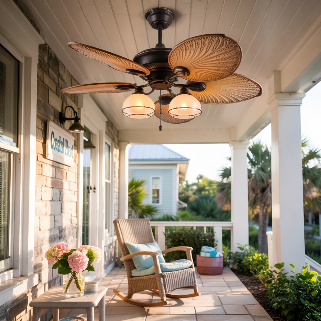 Coastal-Style Ceiling Fans with Lights