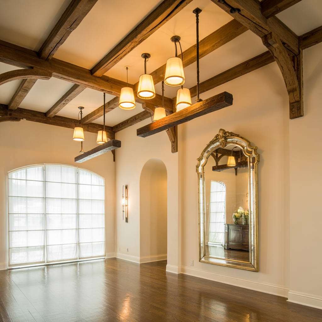 Rustic Wood Beam Fixtures