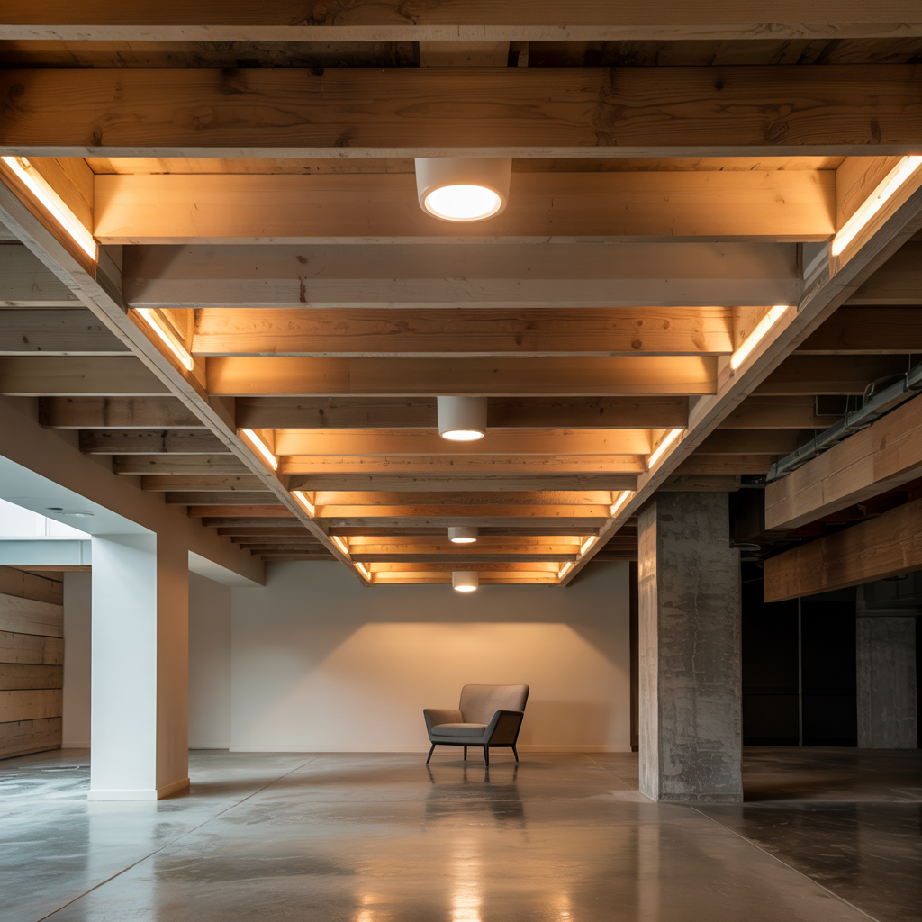 Recessed Can Lights in the Joist Bays