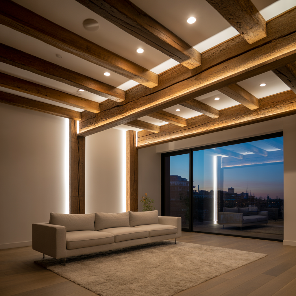 Wooden Beam Lighting
