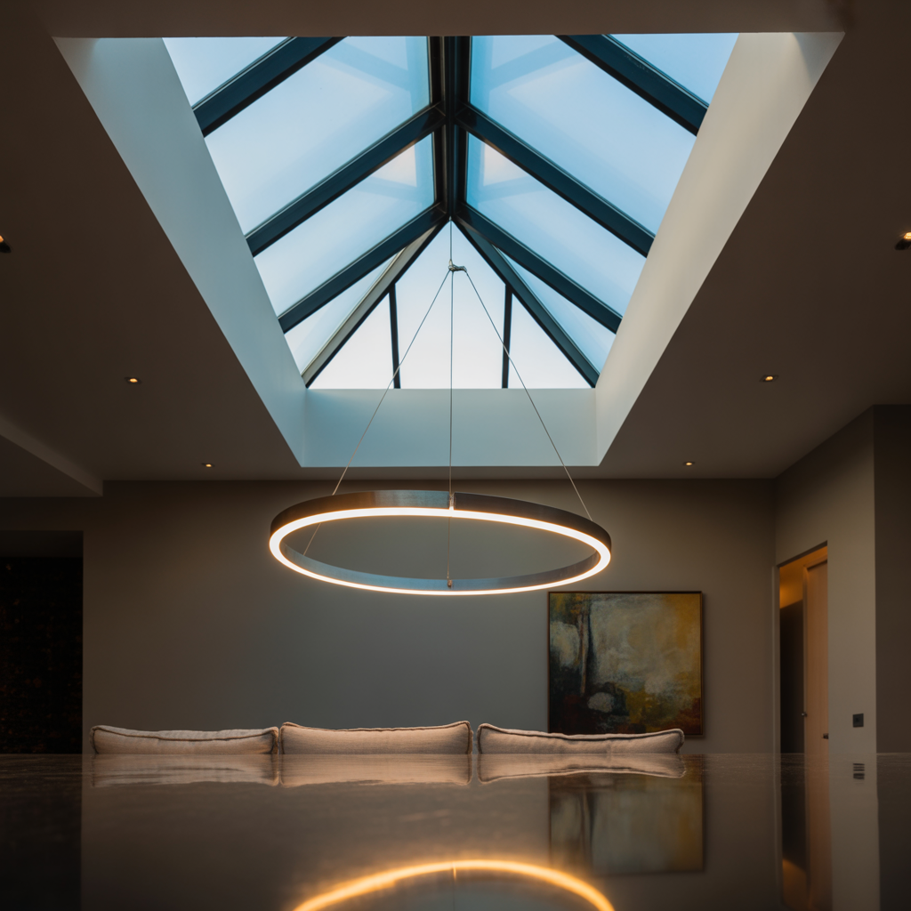 Skylight Integration with LED Accents