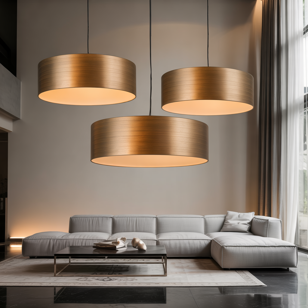 Oversized Drum Pendants