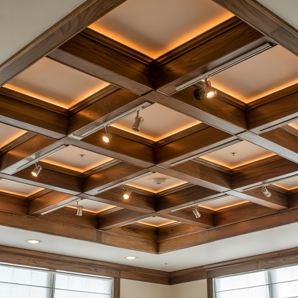 Backlit Panels in Coffered Squares