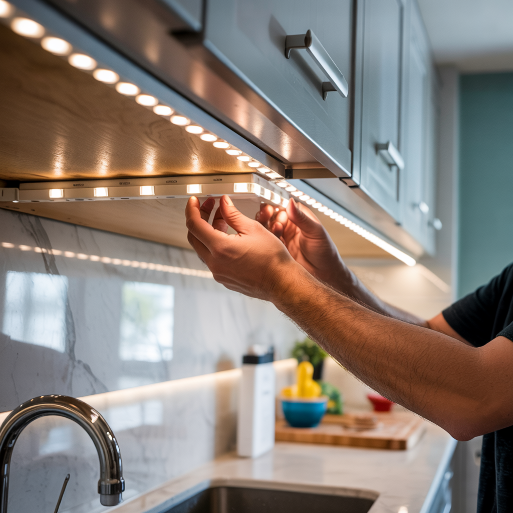 Adhering the LED Strip Lights