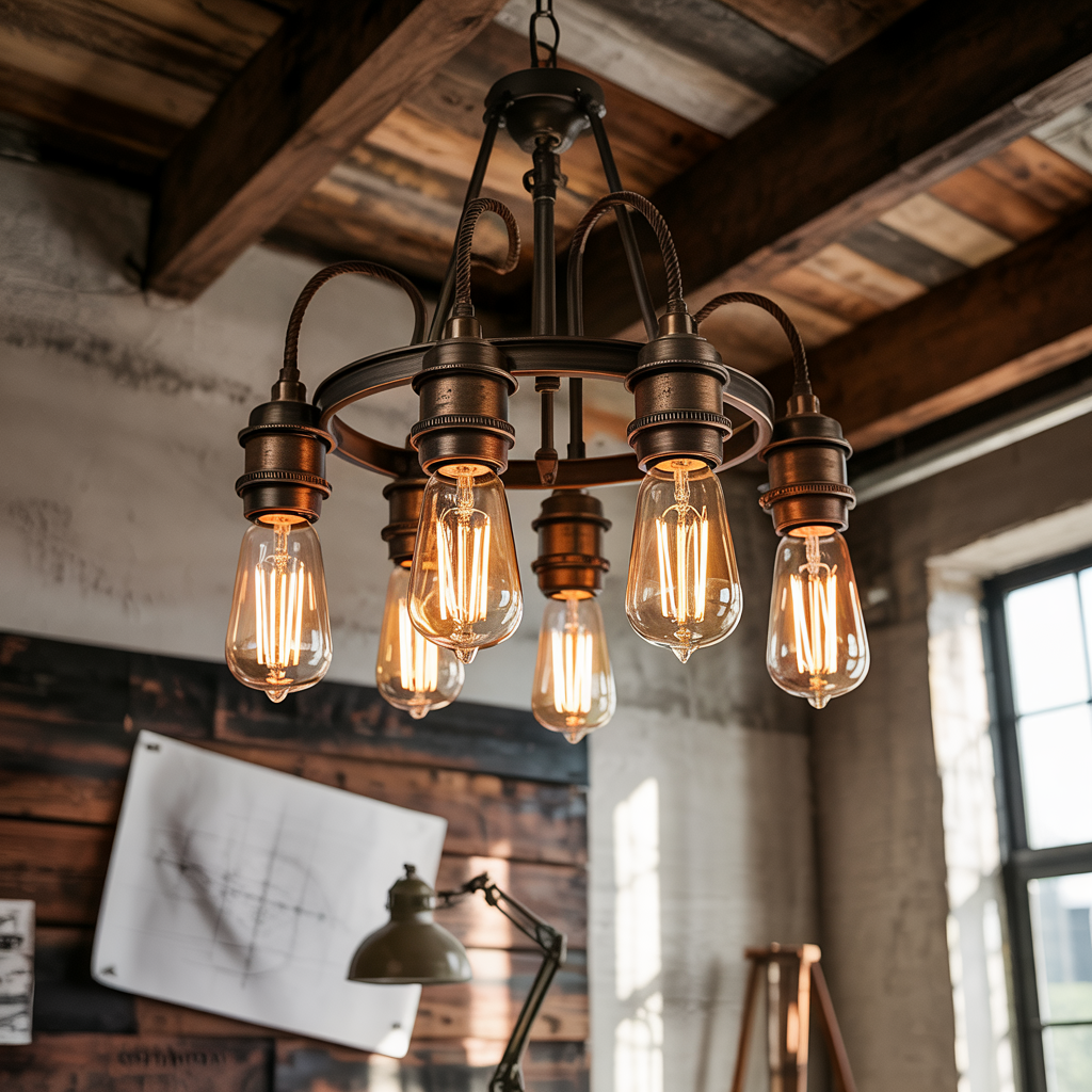 Edison Bulb Chandelier for Industrial Flair