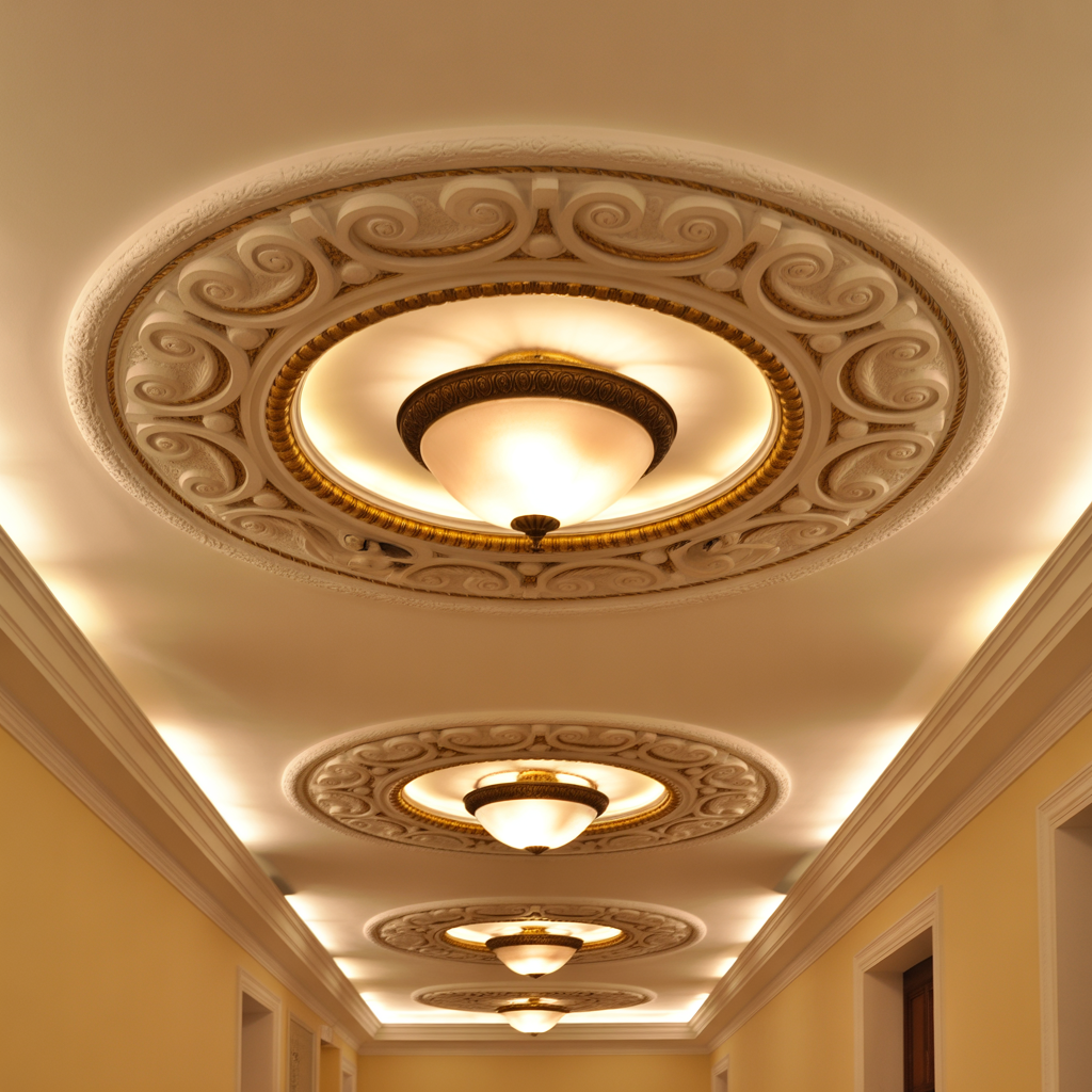 Decorative Ceiling Medallions with Lighting